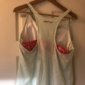 Exofficio Teal workout tank with coral band size L